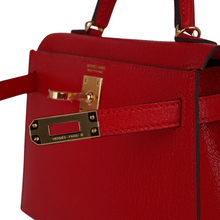 Load image into Gallery viewer, Kelly Sellier 20 Mini Rouge de Coeur Bag Chevre Leather Gold Hardware