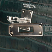 Load image into Gallery viewer, Kelly 20 Mini Sellier Bag Vert Cypress Matte Alligator Palladium