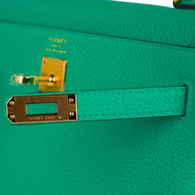 Load image into Gallery viewer, Kelly Retourne 25 Bag Menthe Togo Gold Hardware New w/Box