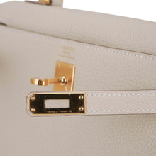 Load image into Gallery viewer, Kelly Retourne 25 Bag Craie Togo Leather with Gold Hardware