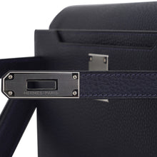 Load image into Gallery viewer, Kelly Depeches 25 Pouch Blue Ocean Galop D’Vache Leather with Palladium Hardware