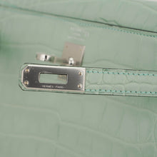 Load image into Gallery viewer, Kelly 25 Retourne Bag Vert d’Eau Matte Alligator with Palladium Hardware