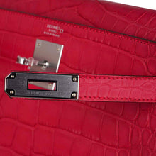 Load image into Gallery viewer, Kelly 28 Bag Rose Extreme Matte Alligator with Palladium Hardware