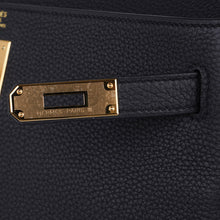 Load image into Gallery viewer, Kelly 32 Retourne Bag Black Gold Hardware Togo Leather