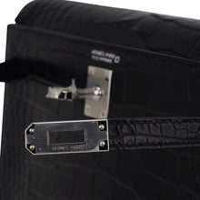 Load image into Gallery viewer, Limited Edition Kelly Danse Bag Matte Black Crocodile