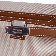 Load image into Gallery viewer, Kelly Depeches 25 Pouch Toile &amp; Fauve Barenia Trim with Palladium Hardware
