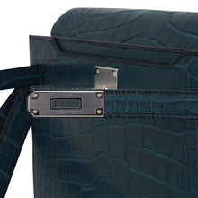 Load image into Gallery viewer, Kelly Depeches 25 Pouch Vert Rousseau Matte Alligator Palladium Hardware