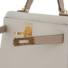 Load image into Gallery viewer, Special Order HSS Mini Kelly 20 Sellier Bag Nata and Trench Epsom Leather with Gold Hardware
