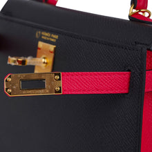 Load image into Gallery viewer, Kelly 20 Sellier Mini HSS Bag Black / Rose Extreme Epsom Gold Hardware