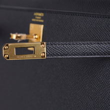 Load image into Gallery viewer, Kelly Sellier 25 Bag Black Epsom Gold Hardware New