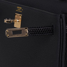 Load image into Gallery viewer, Kelly Touch 25 Retourne Bag Black Lizard / Togo Permabrass Hardware