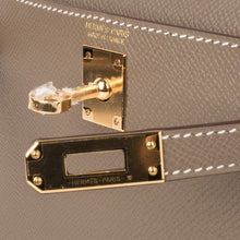 Load image into Gallery viewer, Kelly 20 Mini Sellier Bag Etoupe Limited Edition Epsom Gold Hardware