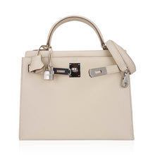 Load image into Gallery viewer, Kelly 28 Bag Sellier Craie Epsom Leather with Palladium Hardware