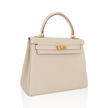Load image into Gallery viewer, Kelly Retourne 25 Bag Craie Togo Leather with Gold Hardware