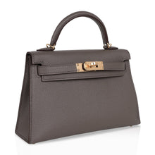 Load image into Gallery viewer, Kelly 20 Mini Sellier Bag Etain Epsom Leather Gold Hardware New w/Box