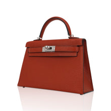 Load image into Gallery viewer, Mini Kelly 20 Bag Sellier Cuivre Chevre Leather with Palladium Hardware