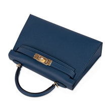 Load image into Gallery viewer, Kelly 20 Mini Sellier Bag Deep Blue Epsom Leather Gold Hardware