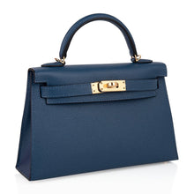 Load image into Gallery viewer, Kelly 20 Mini Sellier Bag Deep Blue Epsom Leather Gold Hardware