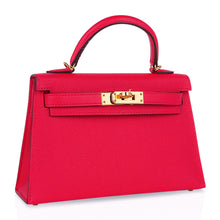Load image into Gallery viewer, Kelly 20 Mini Sellier Bag Rose Extreme Epsom Gold Hardware New w/Box