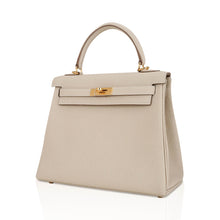 Load image into Gallery viewer, Kelly Retourne 25 Bag Craie Togo Leather with Gold Hardware