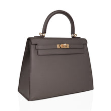 Load image into Gallery viewer, Kelly Sellier 25 Bag Etain Gold Hardware Epsom Leather New