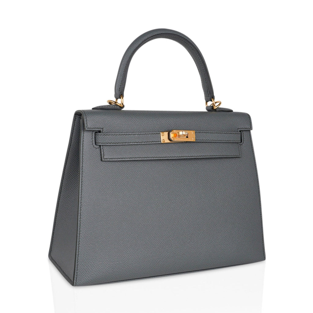 Kelly Sellier 25 Bag Vert Amande Gold Hardware Epsom Leather