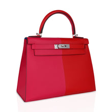 Load image into Gallery viewer, Kelly 28 Casaque Sellier Bag Rouge de Coeur/Rose Extreme Limited Edition