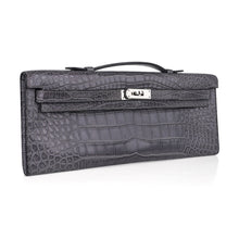Load image into Gallery viewer, Kelly Cut Bag Gris Paris Grey Matte Alligator Palladium VERY rare