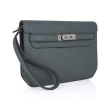 Load image into Gallery viewer, Kelly Depeches 25 Pouch Vert Amande Epsom Palladium Hardware New
