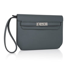 Load image into Gallery viewer, Kelly Depeches 25 Pouch Vert Amande Epsom Palladium Hardware New