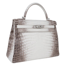 Load image into Gallery viewer, Limited Edition Kelly 32 Bag Himalaya Crocodile with Palladium Hardware
