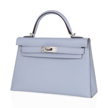 Load image into Gallery viewer, Kelly 20 Mini Sellier Bag Blue Brume Epsom Leather Gold Hardware