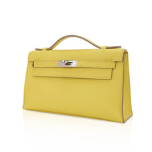 Load image into Gallery viewer, Kelly Pochette Clutch Bag Jaune De Naples Swift Leather with Palladium Hardware