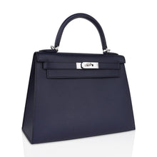 Load image into Gallery viewer, Kelly 28 Bag Blue Indigo Sellier Epsom Palladium Hardware New/Box