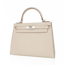 Load image into Gallery viewer, Kelly 28 Bag Sellier Craie Epsom Leather with Palladium Hardware