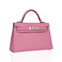Load image into Gallery viewer, Mini Kelly 20 Sellier Bag in 5P Pink Bubblegum Epsom Leather with Palladium Hardware