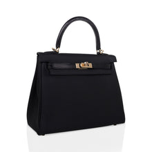 Load image into Gallery viewer, Kelly Touch 25 Retourne Bag Black Lizard / Togo Permabrass Hardware