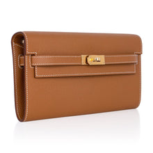 Load image into Gallery viewer, Kelly Classique To Go Wallet Gold Epsom Gold Hardware New w/Box